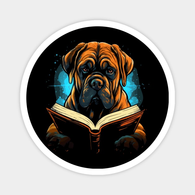 English Mastiff Reads Book Magnet by JH Mart